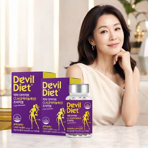 악마다이어트 CLA 다이어트 공액리놀레산 체지방감소 과체중 1개월분, 2개, 60정