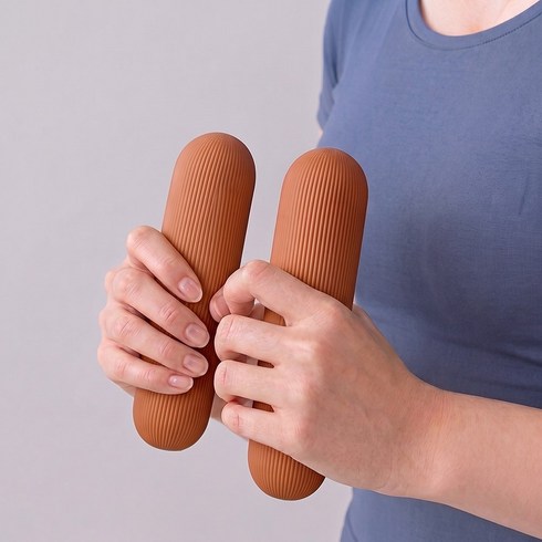 아벡 덤벨 논슬립 실리콘 홈트 여자 아령, 2개, 앰버 카라멜