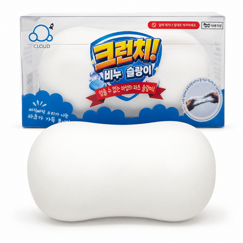 케이엔케이 비누크런치 슬랑이 말랑이 슬라임 바삭바삭, 1개, 0.8kg, 클린화이트