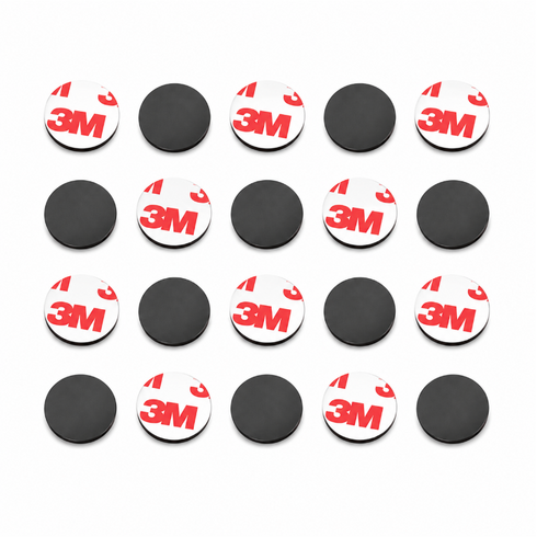 3M 원형 자석 스티커, 20개, 블랙