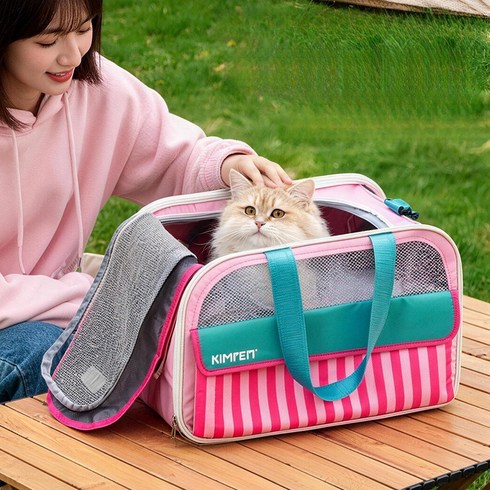 패션 3in1 반려동물 가방 고양이 강아지 백팩 대용량 수납 크로스백 핸드백 숄더백 겸용 옥스포드 통기성 이동가방 모든 계절에 적합 2026, 1개, 블루