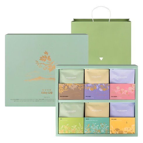 일상다완 쌍계명차 지리산 다향 세트 + 쇼핑백, 티백 6종 x 5p, 1세트