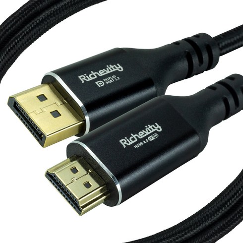 리체비티 4K 60Hz 액티브 DP to HDMI 2.0 케이블, 1m, 1개