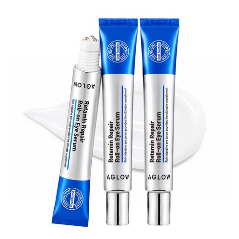 멜라트 어글로우 롤 온 아이 세럼 / 레티놀 아이크림 눈가주름 팔자 다크서클 붓기, 3개, 30ml