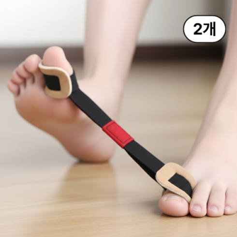 엄지발가락 운동 스트랩 스트래칭 밴드 2p 세트, 1세트