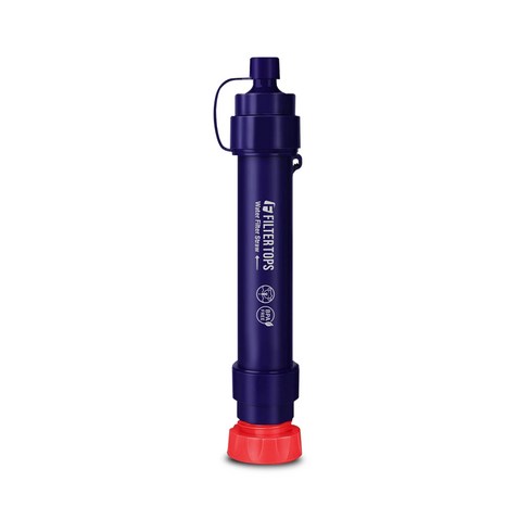 고품질 빨대형 정수필터 네이비 스트로우 휴대용 비상용 생존 재난 등산 백패킹 Straw Water Filter, 1개, 네이비_NAVY
