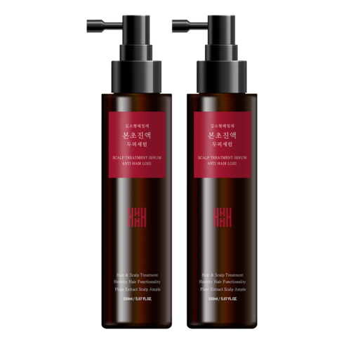 김소형헤밀레 두피케어 탈모 증상 완화 본초진액 두피 세럼 헤어토닉, 2개, 150ml