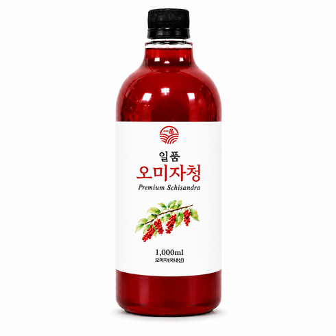 일품 오미자청 온가족 활력충전 국내산 100% 오미자 오미자원액 오미자차, 1개, 1개입, 1000L