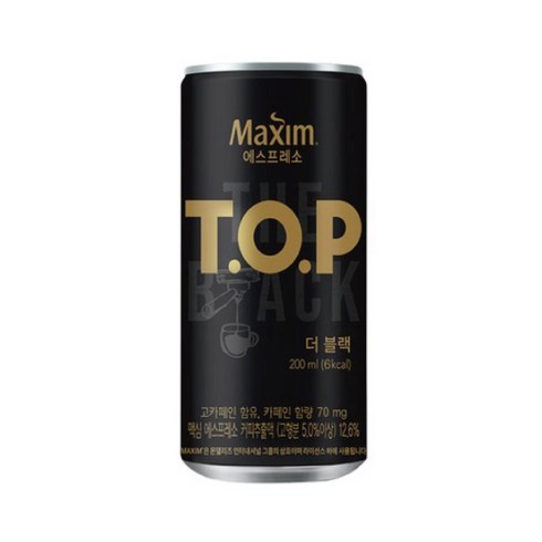 티오피 맥심 더 블랙 커피, 200ml, 18개