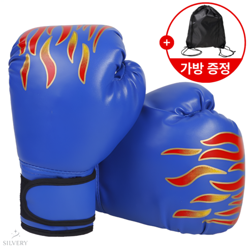 [가방 증정] 실버리 복싱 권투 글러브, 1개, 블루