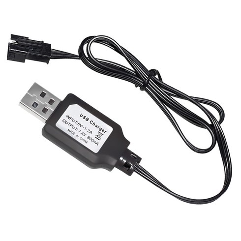 올칩 7.4V SM3P USB충전기 리튬 배터리용 3핀 RC카 드론 보트 호환 충전 장난감 케이블 18650, (SM3P) 7.4v USB충전기, 1개, (SM3P) 7.4v USB충전기