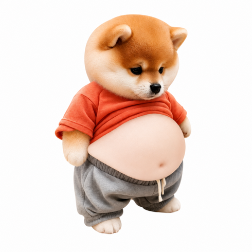 띵동 미니 뱃살 말랑이 문콕방지 도어가드 충격방지 스티커, 2개, 말랑이스티커