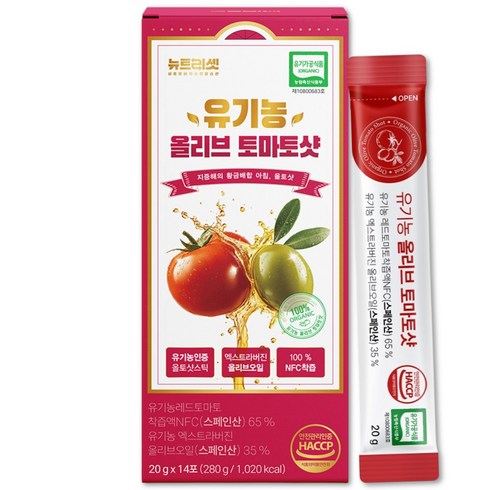 뉴트리셋 올토샷 유기농 피쿠알 엑스트라버진 토마토 올리브오일 스틱, 1개, 280g