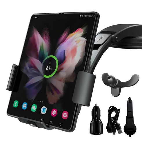 더존 차량용 Z폴드 호환 고속 무선충전 거치대, TZ-C401S