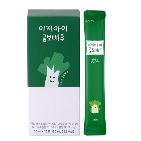 이지아이곰보배추 시럽 유아 아기 어린이 곰보배추액상스틱 배암차즈기 진액 초등, 10ml
