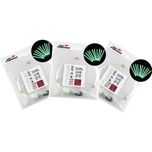 국내 최장 7cm 갈치 텐빈 바늘 채비, 3개