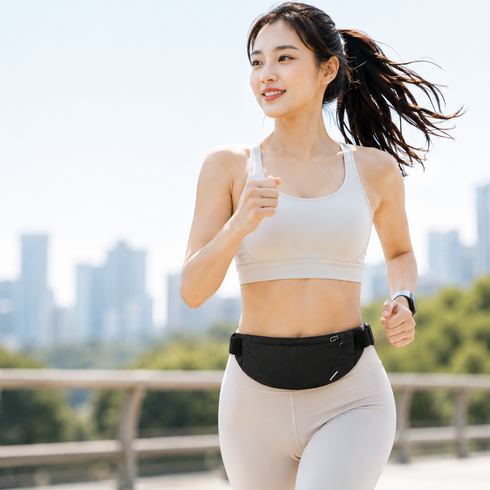루메르 초경량 완전밀착 러닝벨트, 블랙, 1개