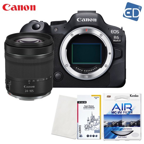 캐논 정품 EOS R6 Mark II /RF 24-105mm F4-7.1 IS STM KIT +켄코필터+액정필름+포켓융 /ED, R6 Mark II/RF 24-105mm F4-7.1