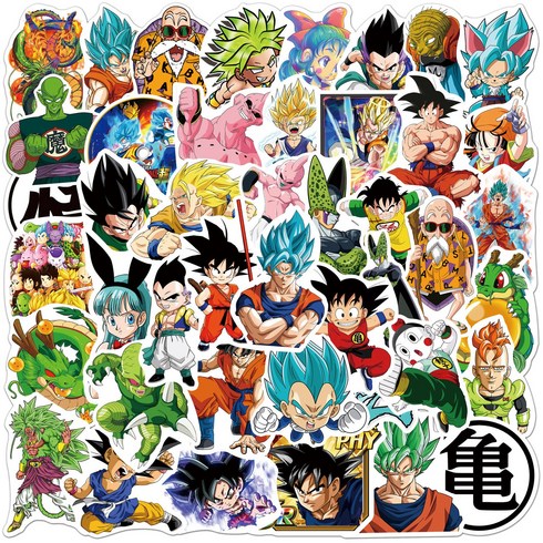 드래곤볼 스티커 굿즈 50pcs, 1개