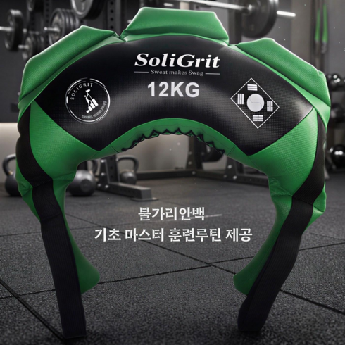 솔리그릿 전신 심폐근력운동 불가리안백 무소음 홈트기구, 12kg, 그린