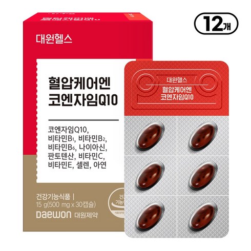 [본사직영] 대원제약 대원헬스 혈압케어엔 코엔자임Q10, 30정, 12개