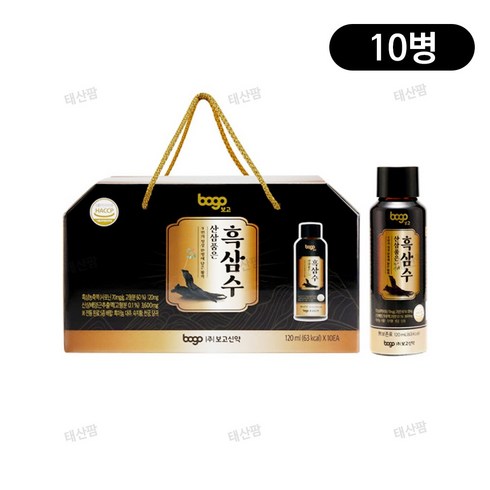 보고신약 산삼배양근 흑삼수 음료, 10개, 120ml