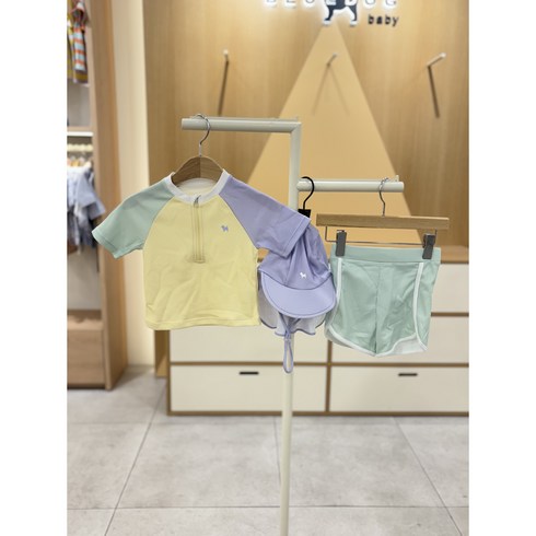 오프라벨 [블루독] 와플블럭 크롭수영복SET MN2594062153