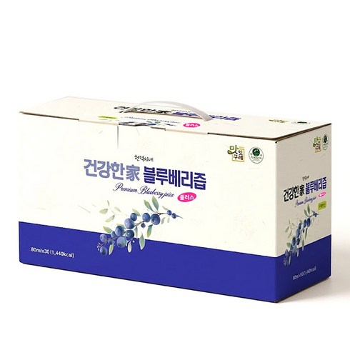 지리산을팜 진가람바이오푸드 블루베리즙, 30개, 80ml