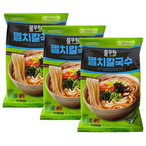 풀무원 멸치칼국수 2인분, 319.6g, 3개