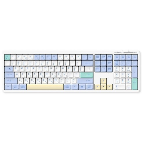 한성컴퓨터 OfficeMaster 3모드 저소음 펜타그래프 유무선 키보드, Meringue, GK698, 제조사축