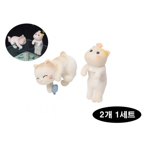 앙증맞은 고양이 화분 어항 미니어처 장식, A타입