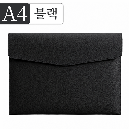 KEONA 가죽 서류 파일 문서 클러치 A4 비즈니스 가방 케이스 파일백, 1개, 블랙