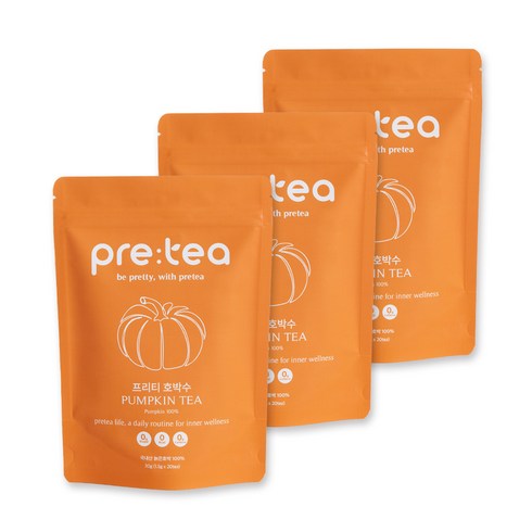 프리티 호박수 티백, 1.5g, 20개입, 3개