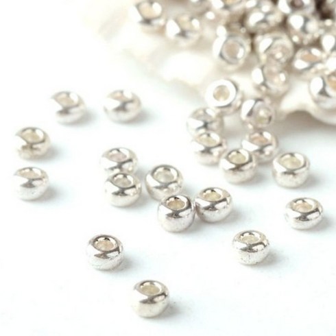 시드비즈 메탈 (실버 골드) 20g, 실버(유광) 4mm, 1개