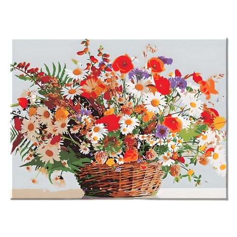 모모픽스페인팅 DIY명화그리기 40 x 50 cm, I72 꽃바구니, 1개