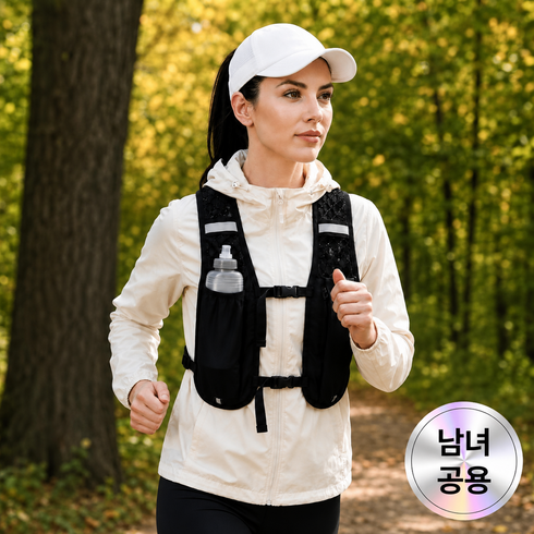 루벨론 초경량 남녀공용 러닝조끼 물통, 1개, 그레이