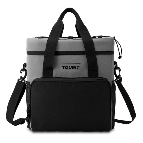 TOURIT 쿨러백 보온 보냉 가방 대용량 휴대용 아이스박스, 24L, 008그레이