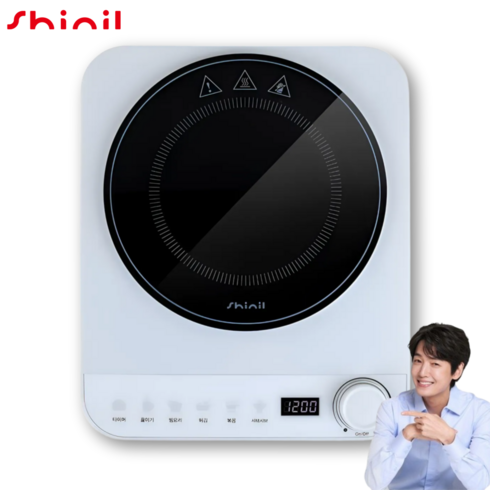 SHINIL 1구 인덕션 소형 휴대용 1인용 식탁용 미니 전기레인지 SHL-6006W, 가지고 다닐 수 있는