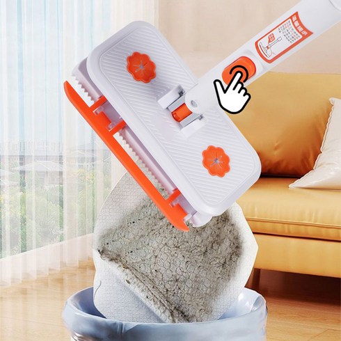 바닥청소 밀대걸레 물걸레 밀대 +극세사패드, 1개