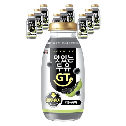 맛있는두유GT 검은콩깨 로우슈거, 200ml, 10개
