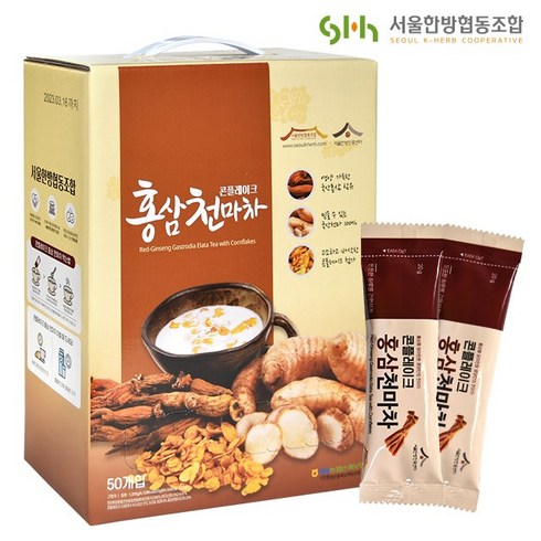 서울한방협동조합 홍삼 천마차 콘플레이크, 20g, 50개입, 1개