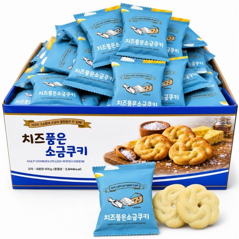 다파니 치즈품은 소금쿠키 대용량 개별포장 과자, 1개