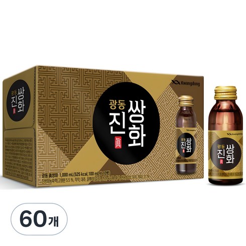 광동제약 진쌍화 액상차 선물용, 100ml, 60개