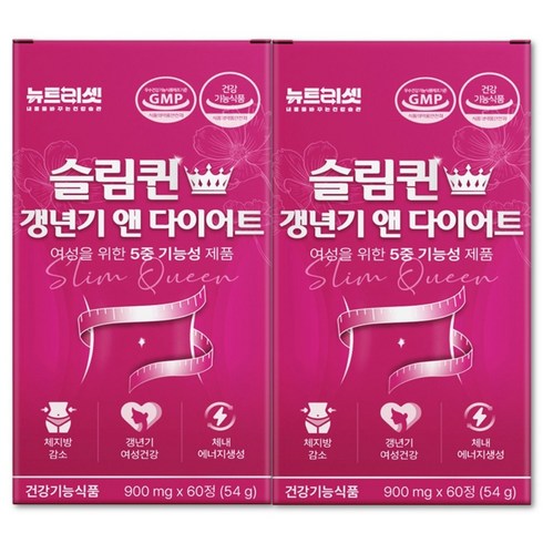 뉴트리셋 여성 갱년기 다이어트 체지방 감소 카테킨 중년 복부지방 뱃살 내장지방 관리 보조제, 2개, 60정