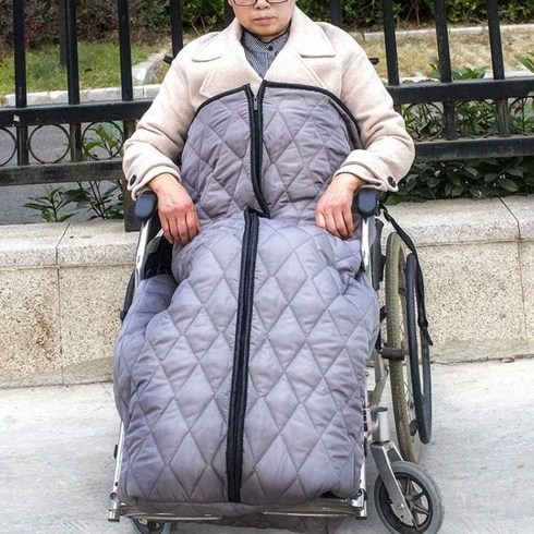 커넥트홈 휠체어 지퍼 담요 방한 털안감 보온 워머