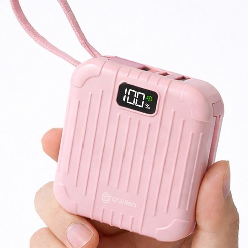 오지렌 고속충전 초경량 보조배터리 10000mAh, 핑크