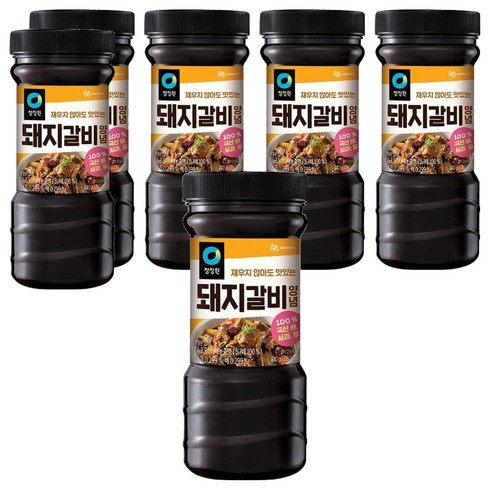 청정원 전통 돼지갈비양념, 840g, 6개