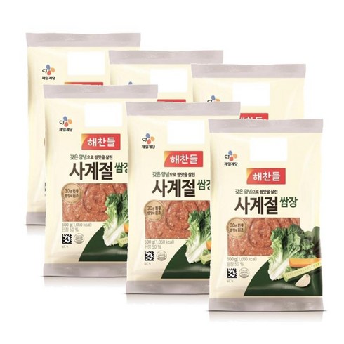 해찬들 사계절쌈장, 300g, 6개