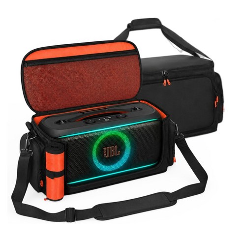 JBL PARTYBOX ON THE GO2 호환 올인원 멀티 수납 케이스 파우치 가방, 블랙