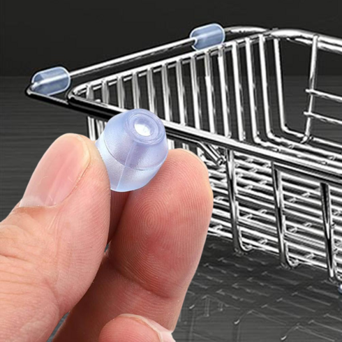 리치봄 미끄럼 방지 식기 건조대 고무캡 고무 패킹, 12개, 투명